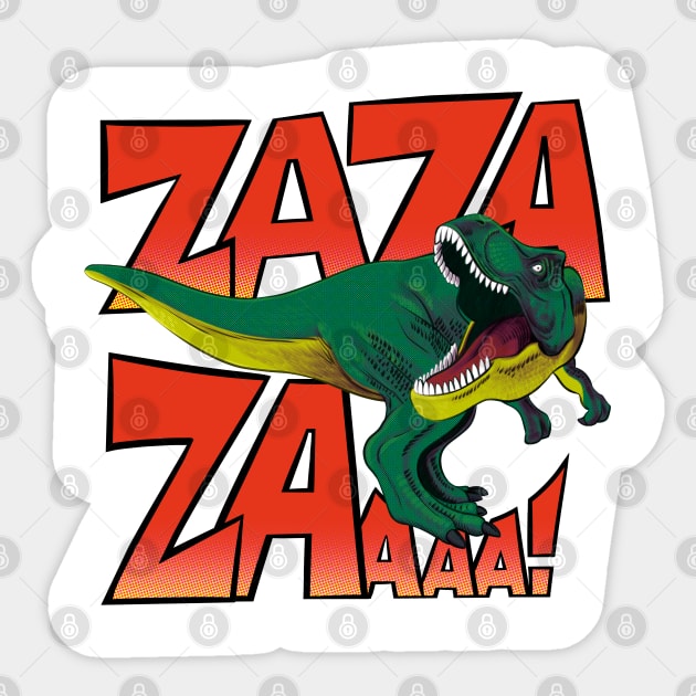 dinozazazaur Sticker by Ildegran-tees